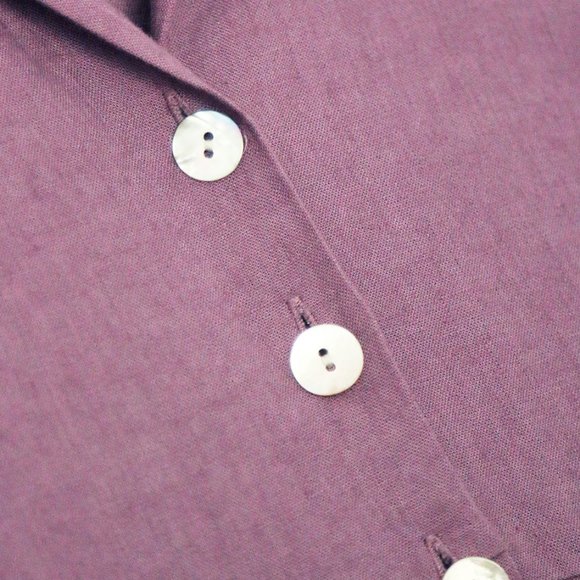 MADEWELL Kacie Mini Shirtdress Linen Button Front Antique Purple Retro $118 - Picture 8 of 10